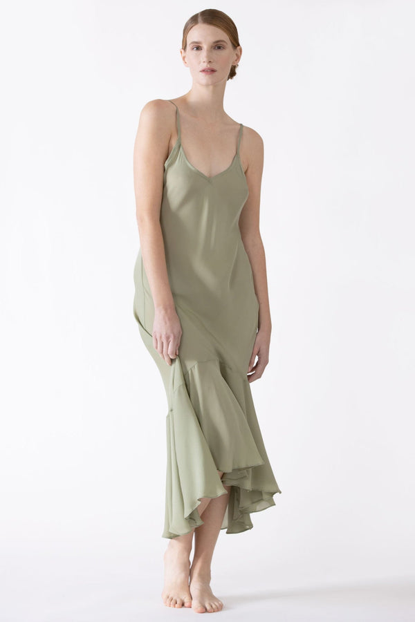 Nk Imode Dhalia Flutter Silk Midi Dress